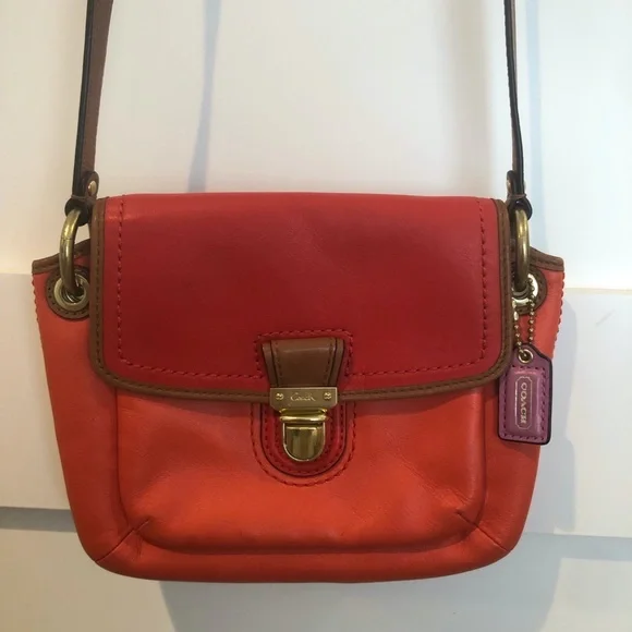 Coach Leather Orange Purse - Picture 2 of 3